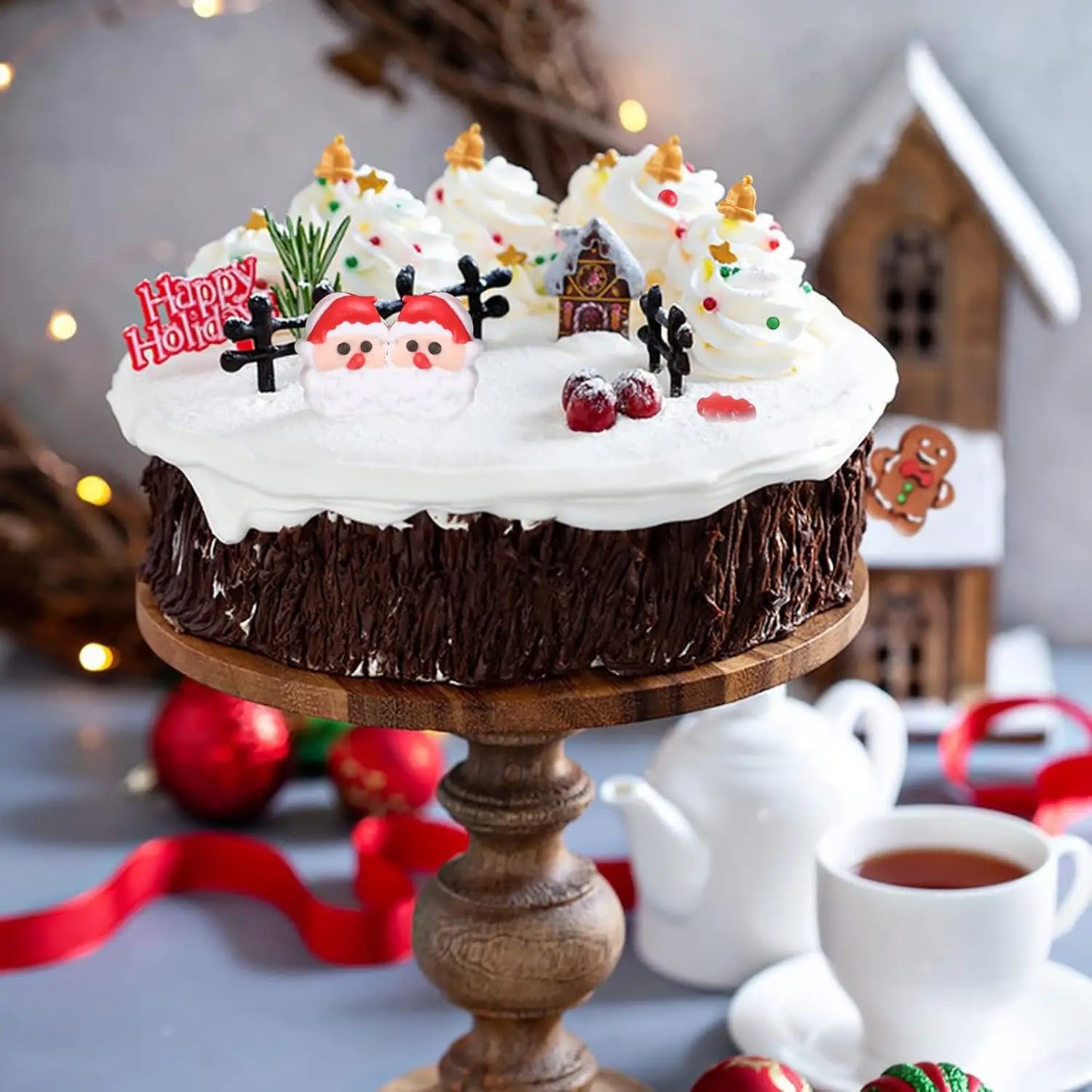 Mélange d'arbres de noël, père noël, Jimmies de noël, saupoudrage rouge et vert pour décoration de cuisson de biscuits