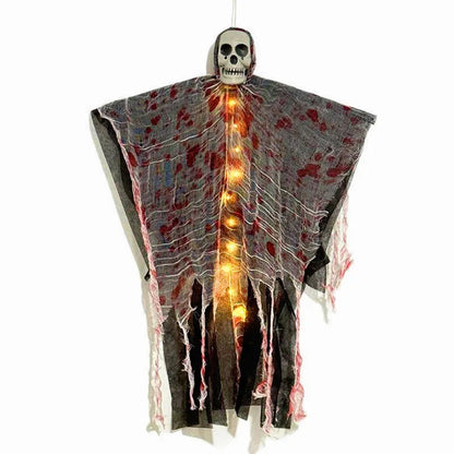 Fantômes de crâne d'halloween suspendus, décoration de maison hantée d'horreur, accessoires lumineux pour intérieur et extérieur, accessoire de scène de fête de pâques