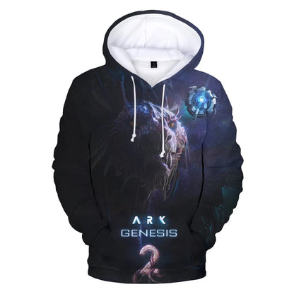 ARK Genesis-Sweats à capuche College en 3D pour hommes, Streetwear Harajuku, Pull Respzed, Sweats à capuche décontractés, Mode pour garçons, Nouveau, 2023
