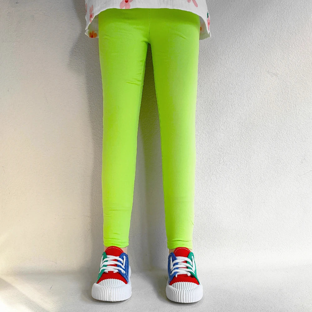 Leggings doux pour filles, pantalons pour enfants, imprimé de fleurs, slim, élastique, crayon