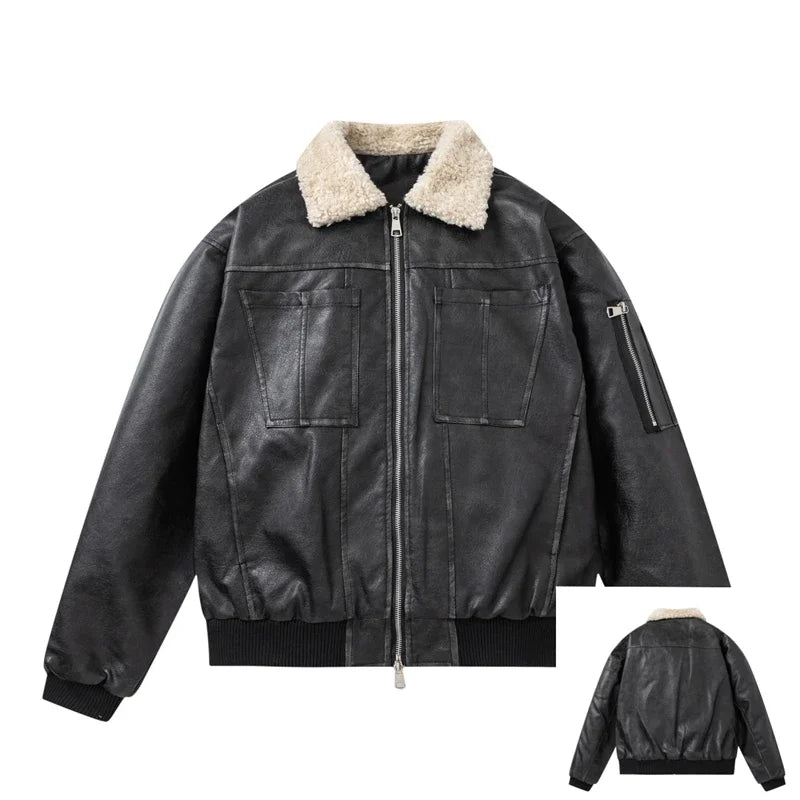 Veste d'extérieur en fausse fourrure pour femme, vestes de moto en cuir pour femme, manteau d'extérieur pour femme, offres Chester, nouveau, hiver, 2024