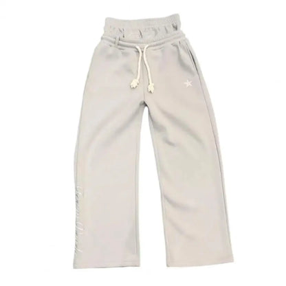 Pantalon décontracté pour hommes, taille élastique, cordon de serrage réglable, Long, avec poches, faux deux pièces, imprimé étoiles, pantalon de loisirs