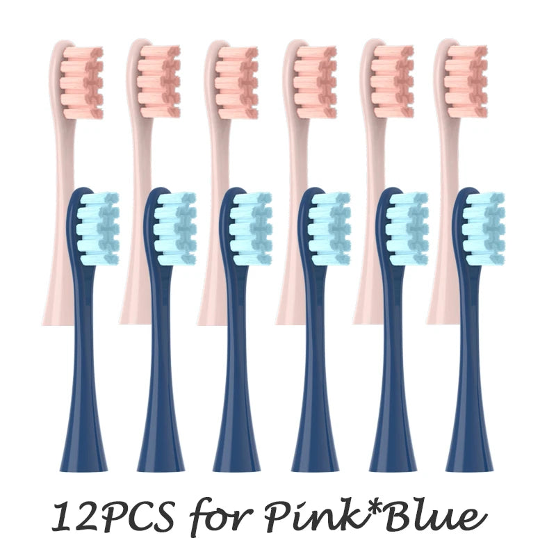 Têtes de brosse de remplacement, scellées sous vide, emballées, pour Oclean X PRO/ Z1/ F1/ One/ Air 2 /SE, buses de nettoyage en profondeur souples DuPont, 12 pièces