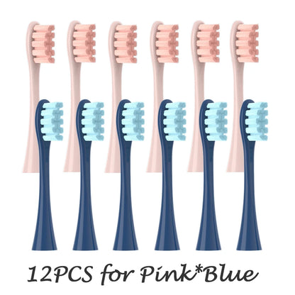 Têtes de brosse de remplacement, scellées sous vide, emballées, pour Oclean X PRO/ Z1/ F1/ One/ Air 2 /SE, buses de nettoyage en profondeur souples DuPont, 12 pièces