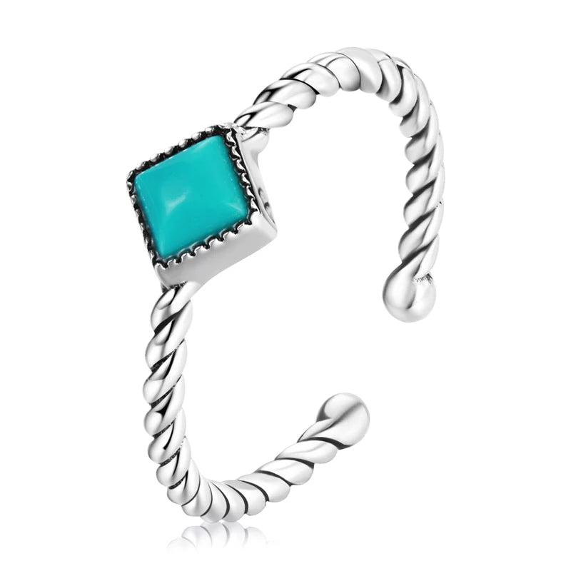 WOSTU-Bagues ajustables en argent regardé 925 pour femme, bijoux originaux empilables, taille ouverte