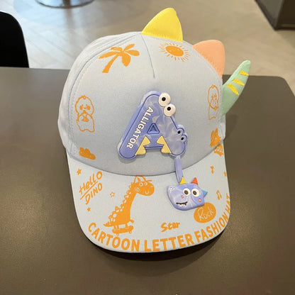 Casquette de Baseball pour bébé, Animal de dessin animé, couleur bonbon, lapin, ours, dinosaure, langue de canard, chapeau d'été réglable en coton pour enfants, chapeaux de soleil