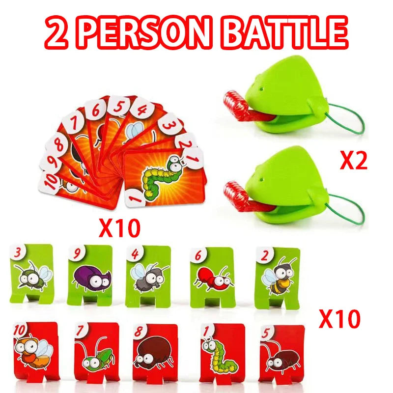 Masque de lézard grenouille, cartes à lécher la langue, jeux de société pour enfants, jouets de fête en famille, anti-stress, jeu de Puzzle de bureau amusant