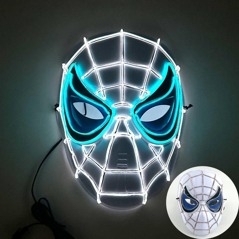 Masque de Purge d'Horreur Brcorporelle à LED, Complet au Néon, pour Cosplay, Fournitures de ixde Bar, Thème du Film d'Halloween