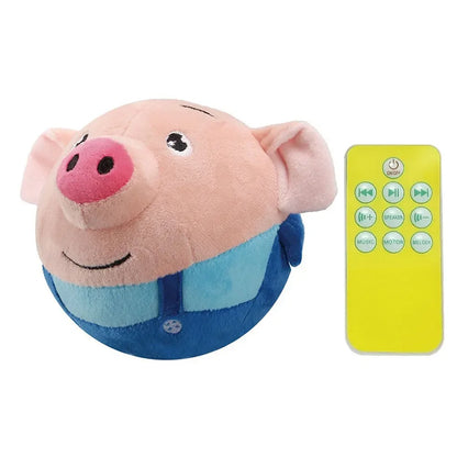 Jouet en peluche cochon de dessin animé pour animaux de compagnie, jouet lavable parlant et mobile pour chien, balles rebondissantes pour chiens et chats