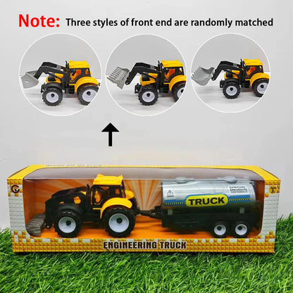 Grand véhicule d'ingénierie pour enfants, tracteur jouet, fonction d'inertie, tracteur avec fermier betta, voiture en bois, réservoir d'huile, voiture en boîte, cadeau pour garçon