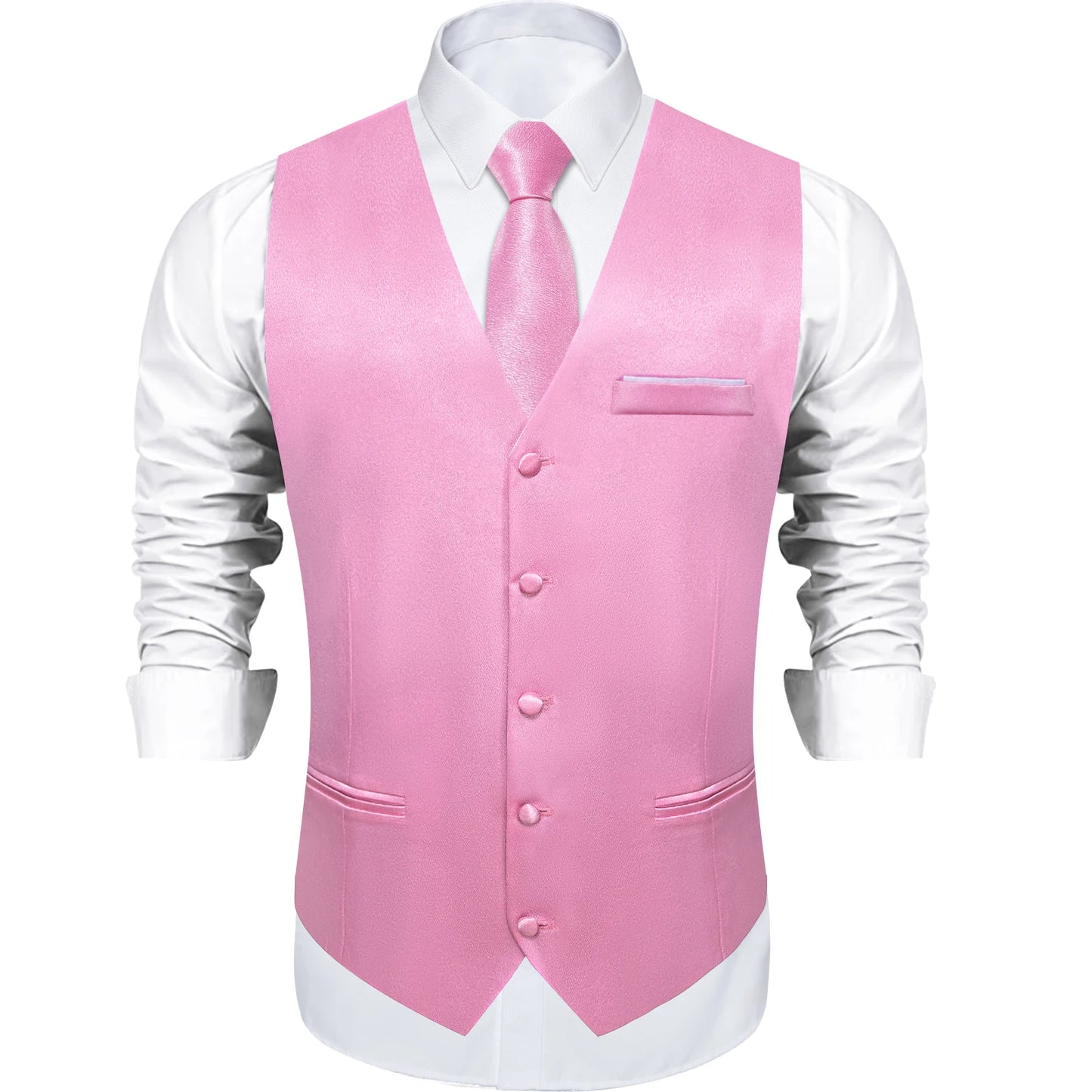 Costume en Satin solide, ensemble gilet et cravate, noir, blanc, bleu, rouge, smoking de mariage pour hommes, gilets d'affaires de luxe, bal de promo, veste sociale sans manches