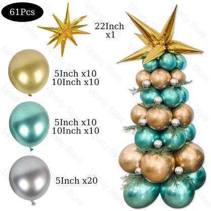 Guirxiété de Ballons de Bonbons de Noël, Cadeau, Elk, Canne Bonbon, Pain d'Épice, Homme, Père Noël, Utiliser un Arc, Décor de ix