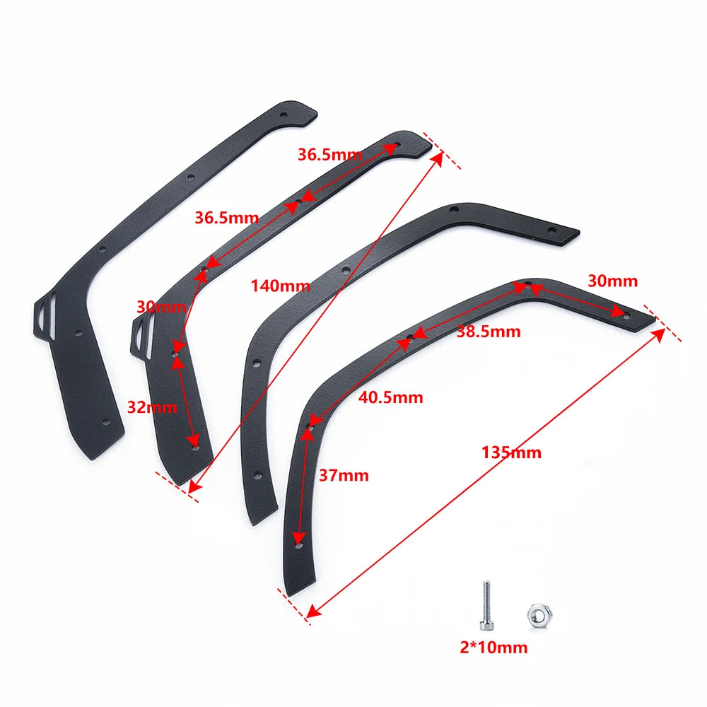 AXSPEED-Roue en acier inoxydable EyebloggFender Flares pour Axial SCX10 III AXI03007 Guitar EP Wrangler 1/10 RC inoler Car Shell Body Parts