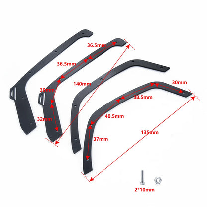 AXSPEED-Roue en acier inoxydable EyebloggFender Flares pour Axial SCX10 III AXI03007 Guitar EP Wrangler 1/10 RC inoler Car Shell Body Parts