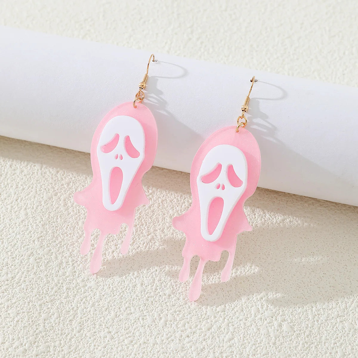 Boucles d'oreilles en acrylique JeTassel pour femmes, flammes européennes, gouttes, coeur, crâne, lame de chat, bijoux punk, gels de poisson, étoile