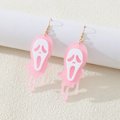 Boucles d'oreilles en acrylique JeTassel pour femmes, flammes européennes, gouttes, coeur, crâne, lame de chat, bijoux punk, gels de poisson, étoile