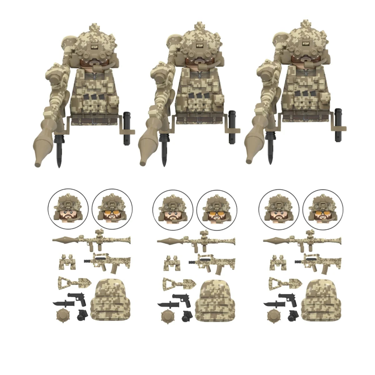 WM6147 le Service aérien spécial Delta militaire Alpha KSK neige léopard Commando marine sceaux forces d'enfants sauvages modèle bloc brique jouet