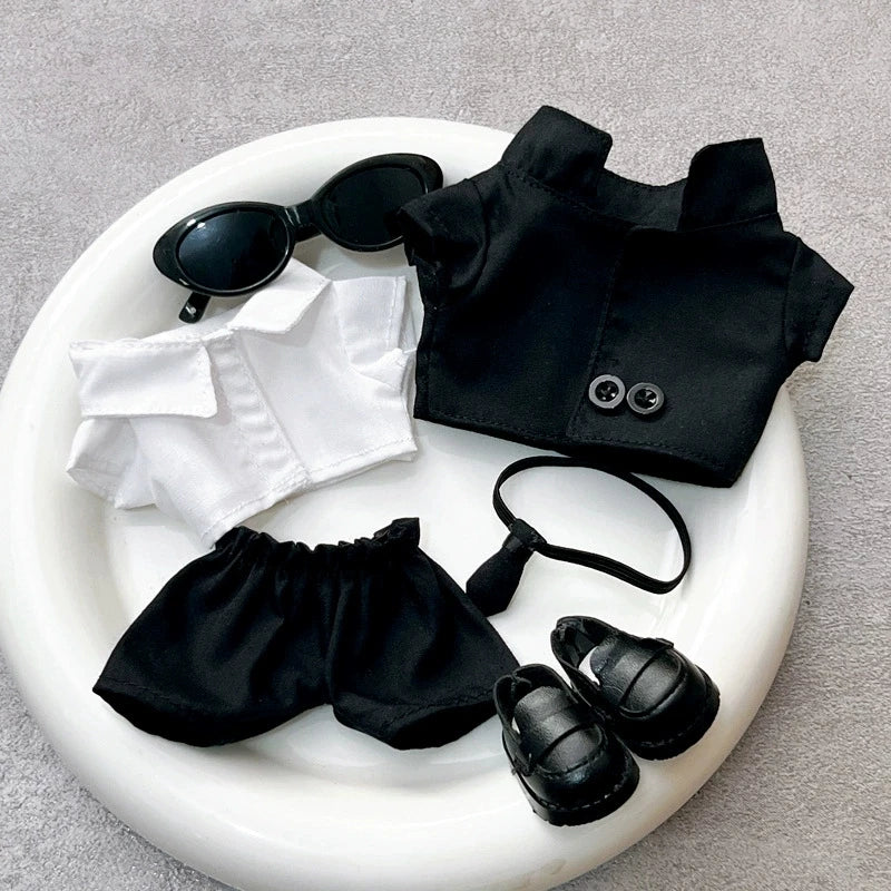 Pour 17 cm Ropa Labubu v1/v2/v3 bébé vêtements tenue Cool costume lunettes de soleil costume LABUBU poupée vêtements Labubu accessoires