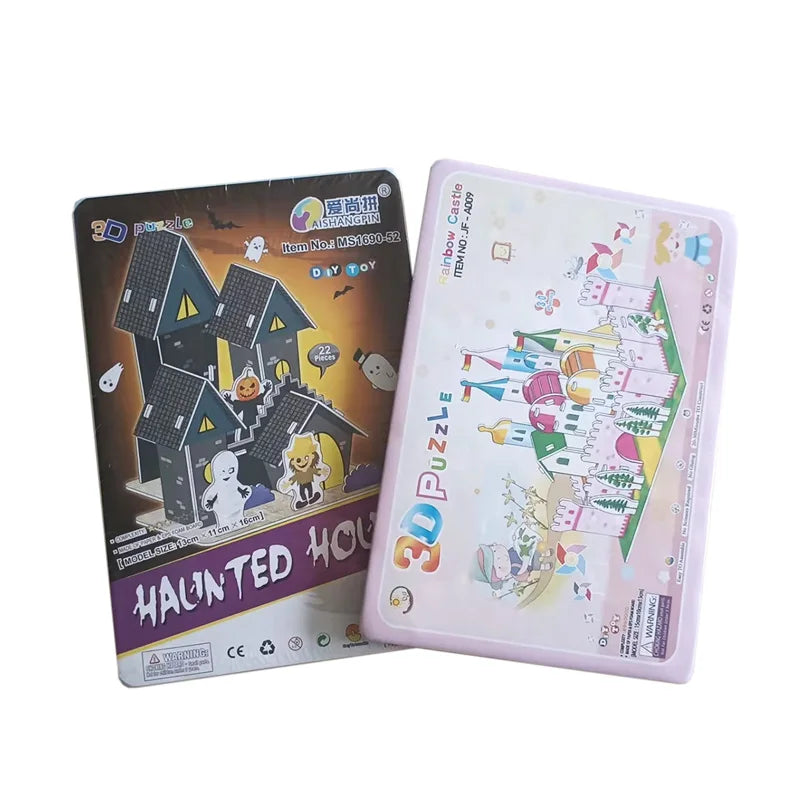 Modèle de Construction de château de dessin animé, carte en papier 3D, Puzzle, jouets pour enfants, jouets éducatifs d'intérêt faits à la main