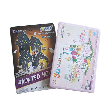 Modèle de Construction de château de dessin animé, carte en papier 3D, Puzzle, jouets pour enfants, jouets éducatifs d'intérêt faits à la main