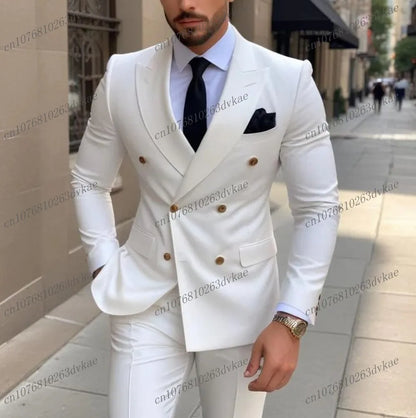 Nouveau Orange mode affaires hommes costume marié Groomsman fête de mariage bal mâle Occasion formelle Tuxedos 2 pièces ensemble Blazer pantalon