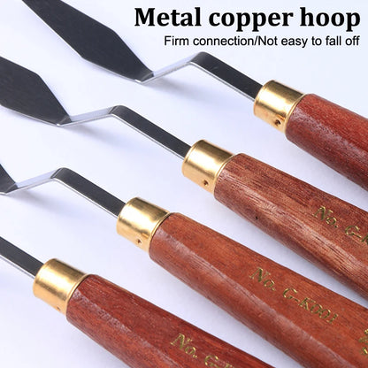 Spatule d'artiste, couteau à Palette, ensemble de couteaux de peinture, grattoir de mélange de peinture, couteau à Palette en acier inoxydable, spatule d'art de peinture