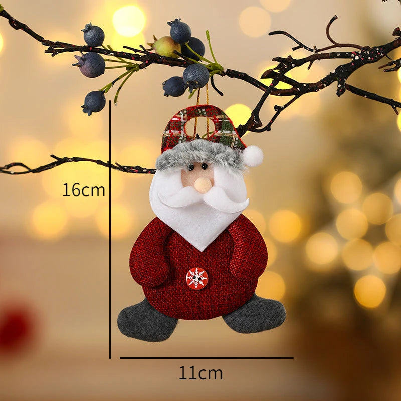 Décorations d'arbre de noël pour nouvel an 2022, poupées mignonnes, pendentif, décoration de maison, ornements d'arbre de noël, cadeau de noël, 2021