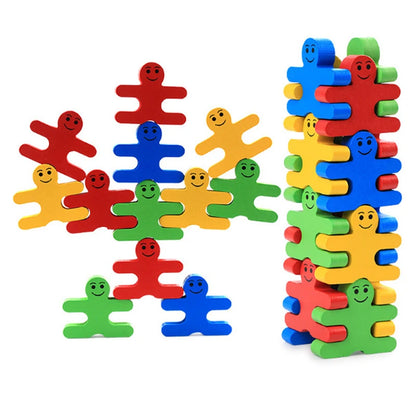 Blocs de méchant d'équilibre en bois, jouets Montessori pour les tout-petits, jouets éducatifs à empiler pour les motricité Fine, l'observation et la correspondance