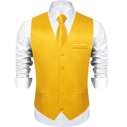 Costume en Satin solide, ensemble gilet et cravate, noir, blanc, bleu, rouge, smoking de mariage pour hommes, gilets d'affaires de luxe, bal de promo, veste sociale sans manches