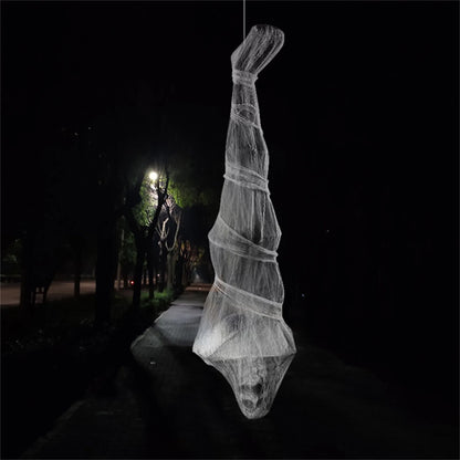 Cocons Effrayant à l'Envers, Fantôme, Décoration de ixd'Halloween, Accessoires d'Ornement pour la Maison, Taille Réelle, 72 Pouces, Nouveau