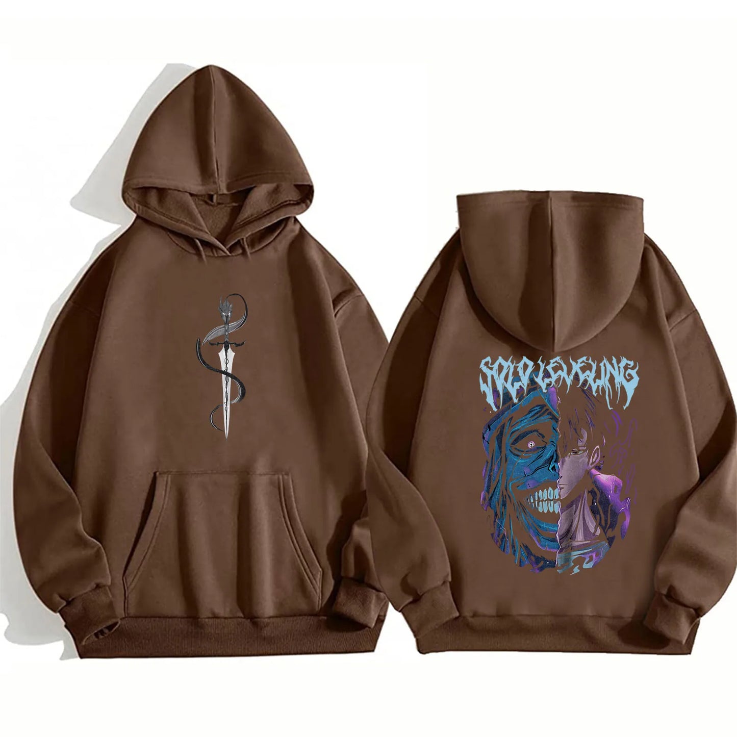 Solaire nivellement Statue de dieu sweat à capuche Sung Jinwoo sweat à capuche Anime t-shirts graphiques Anime sweats femmes hommes cadeau Streetwear