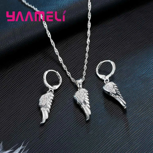 YAAMELI – ensemble de boucles d'oreilles et pendentifs pour femmes, bijoux de mariage en Zircon CZ, de fiançailles