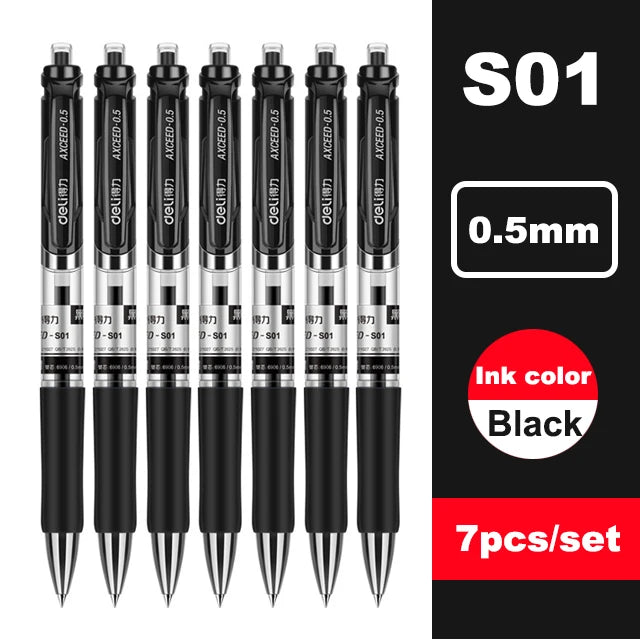 Deli-Ensemble de stylos à bille rétractables Bullet Gel