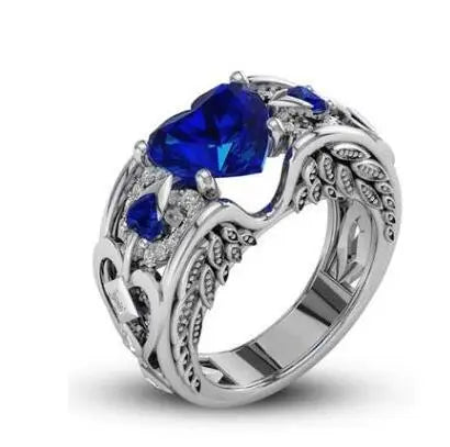 Bague multicolore en argent regardé 925 avec cœur d'amour, bijoux de mariage, cadeau pour mère, classique, authentique, 5 documents