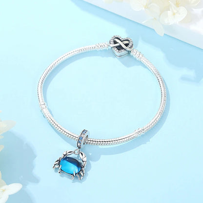 Original 925 en argent Sterling breloque perle amour chien chat patte Panda luciole pendentif breloques idéal pour bracelet colliers femmes bijoux