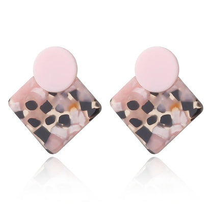 Boucles d'Oreilles promenales en Forme de Losange pour Femme, Bijou en Acrylique,
