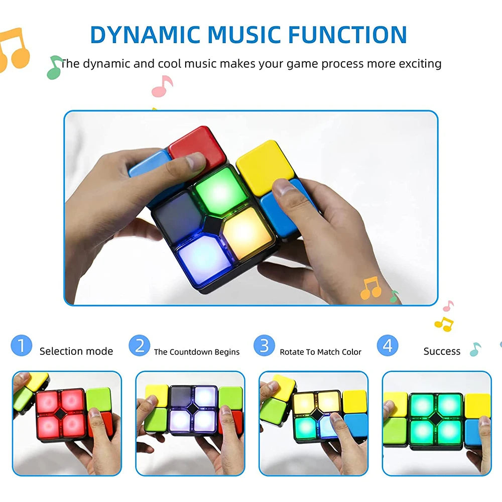 Jeu électronique portable, nouveau Point, Fidget Toys Logic Flip Slide, 4 Modes de jeu, Puzzle modifiable, Cube magique, jouet musical, 2023