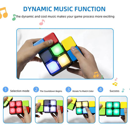 Jeu électronique portable, nouveau Point, Fidget Toys Logic Flip Slide, 4 Modes de jeu, Puzzle modifiable, Cube magique, jouet musical, 2023