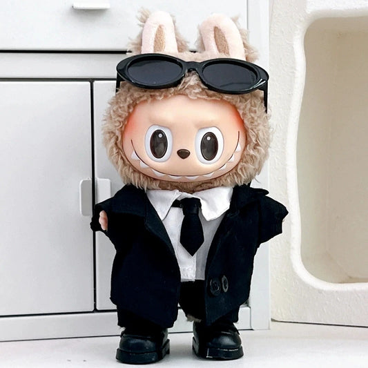 Pour 17 cm Ropa Labubu v1/v2/v3 bébé vêtements tenue Cool costume lunettes de soleil costume LABUBU poupée vêtements Labubu accessoires