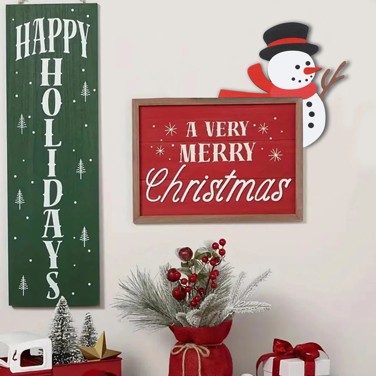 Cadre de porte en bois bonhomme en pain d'épice de noël, décoration de joyeux noël pour la maison, ornement de noël 2025, nouvel an 2026