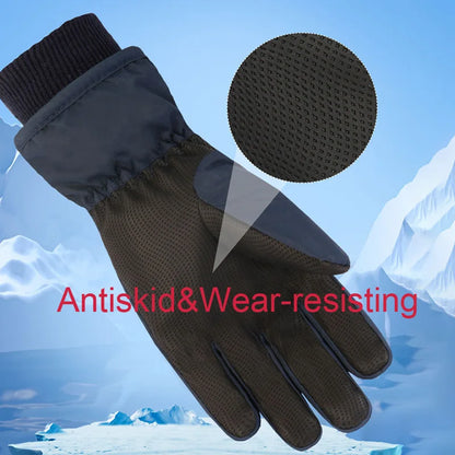 Gants de Ski imperméables pour enfants et adultes, épais, pour Snowboard, doublure polaire d'extérieur, gants d'hiver pour la famille, pour garçons et filles