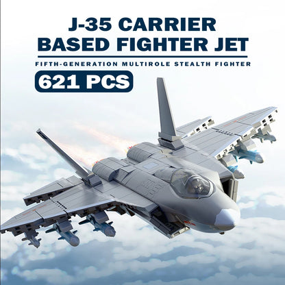 MOC – blocs de construction de modèle d'avion furtif militaire technique J-50, blocs de construction à base de transporteur, briques à Jet de chasse, jouets pour enfants et adultes, cadeau