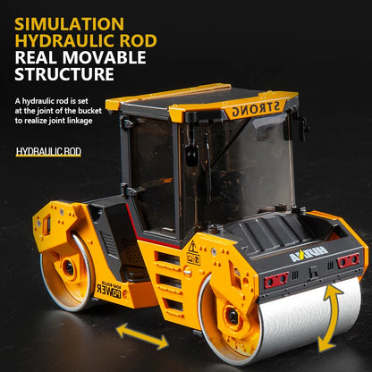 Huina-Modèle de camion à roulettes en alliage pour enfants, modèle à double roue, voitures d'ingénierie, camions Doecast, jouets de collection pour garçons, cadeau, 1/50