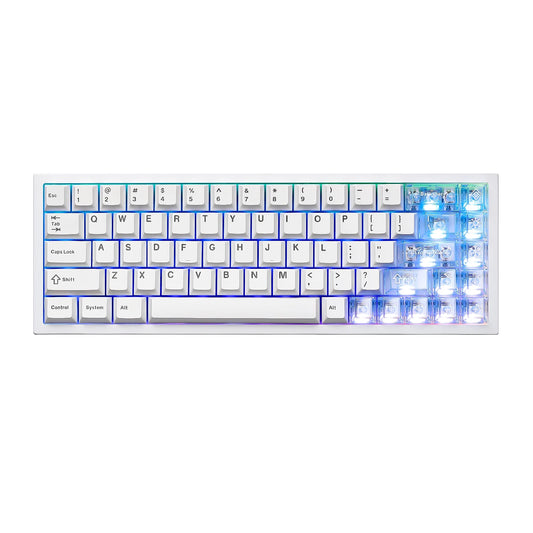 YUNZII AL65 clavier mécanique en aluminium blanc, clavier de jeu sans fil personnalisé QMK/VIA, clavier rétro-éclairé rvb à échange à chaud avec joint