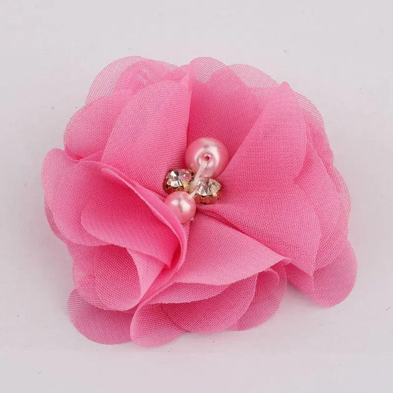 Mini fleurs artificielles en tissu mousseline de soie, 8 pièces, 2 pouces, 35 couleurs, pour Invitation de mariage, décoration de robe