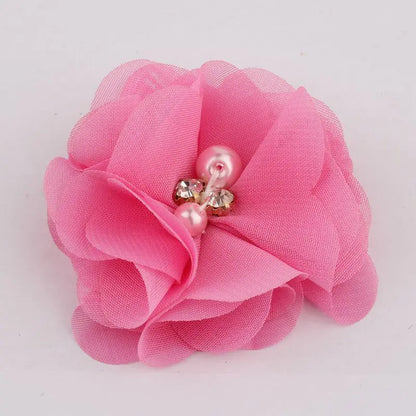 Mini fleurs artificielles en tissu mousseline de soie, 8 pièces, 2 pouces, 35 couleurs, pour Invitation de mariage, décoration de robe