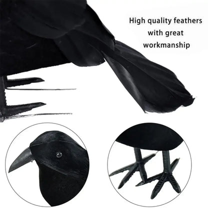 Simulation de Corbeau Noir pour Décoration d'Halloween, Répulsif à Oiseaux, Lutte Antiparasitaire, Pigeon, Jardin, Extérieur