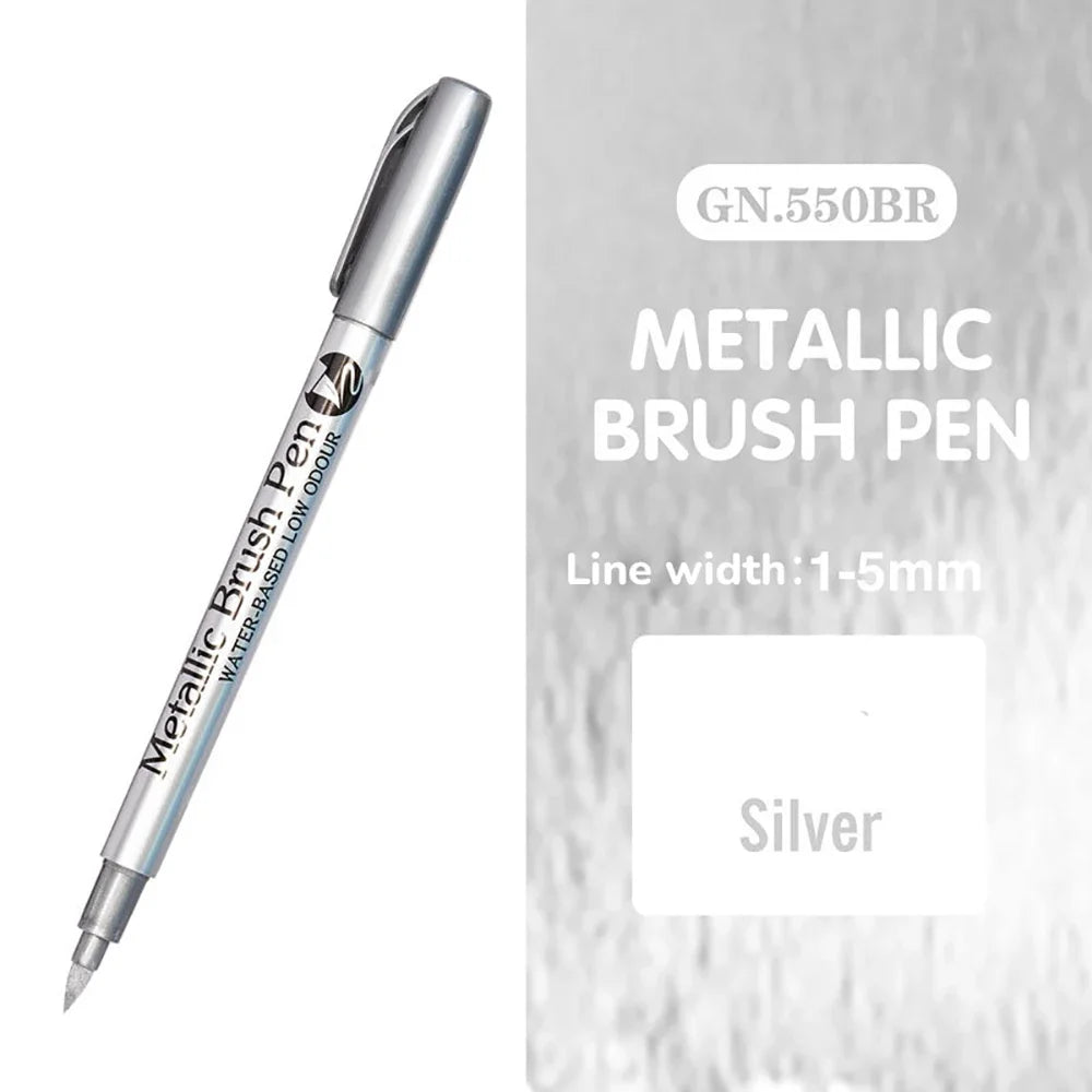 Stylos marqueurs métalliques 12 couleurs,