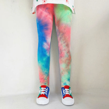 Leggings doux pour filles, pantalons pour enfants, imprimé de fleurs, slim, élastique, crayon