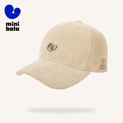 Mini Bala printemps nouveaux garçons et filles rétro velours côtelé casquette de Baseball bébé chapeau Vintage mode